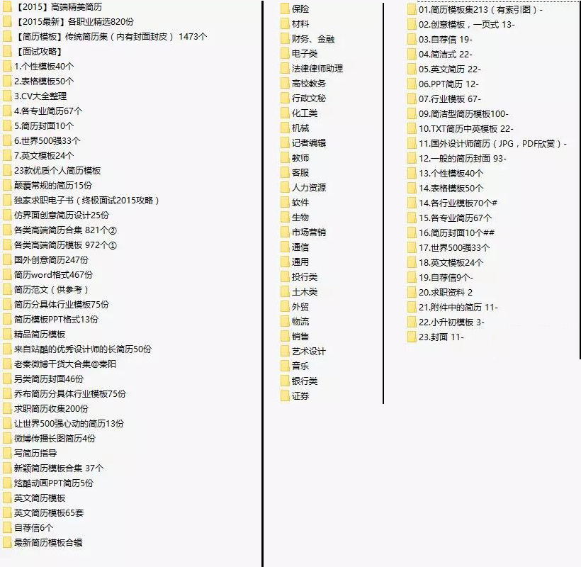 图片[2]-【简历】5000份精品简历模板，300多份大公司的笔试。-蓝米兔博客