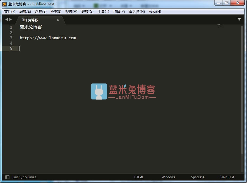 [Windows] 高级文本编辑器 Sublime Text 4.0.0 Build 4074 绿色定制版-蓝米兔博客