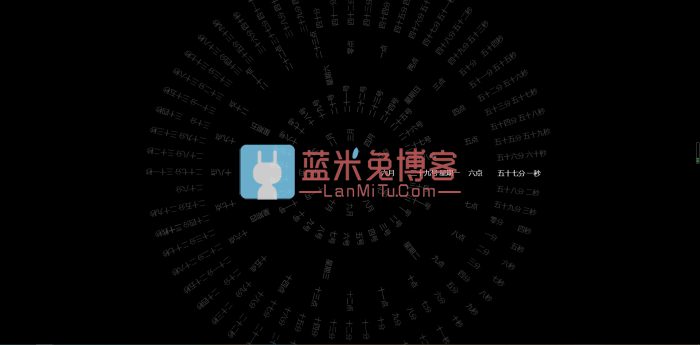 html源码 360°动态罗盘时钟显示-蓝米兔博客