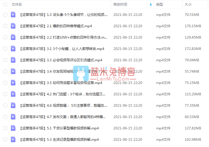 图片[3]-2021年最新电商运营全套资料 视频号实战教程合集 共57G-蓝米兔博客