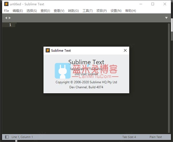 【Windows】代码编辑软件 Sublime Text 4 正式版 注册破解激活及汉化教程-蓝米兔博客