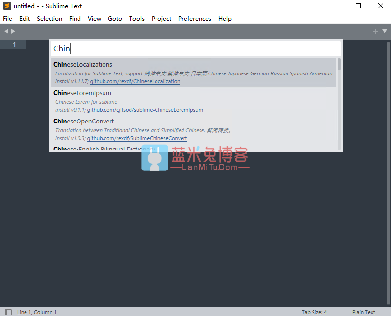 图片[4]-【Windows】代码编辑软件 Sublime Text 4 正式版 注册破解激活及汉化教程-蓝米兔博客